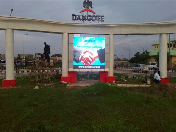 Wal Fideo LED Awyr Agored P6 Ochr Dwbl Ar gyfer Hysbysebu Yn Nigeria